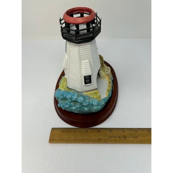 American VTG PartyLite Candle Tealight Holder Plymouth Lighthouse Decorative - Picture 11 of 11